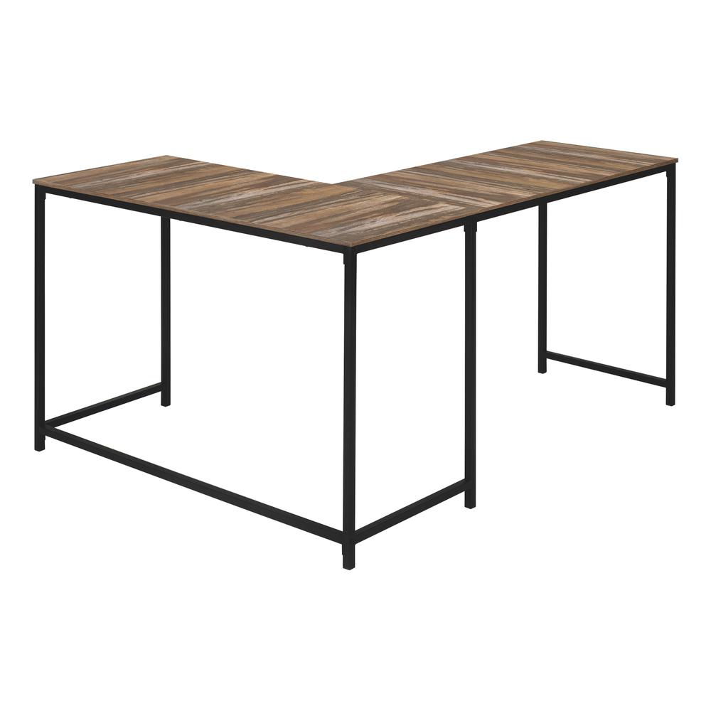 Computer Desk, Home Office, Corner, 58L, L Shape, Work, Laptop, Brown Laminate - Monarch