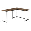 Computer Desk, Home Office, Corner, 58L, L Shape, Work, Laptop, Brown Laminate - Monarch
