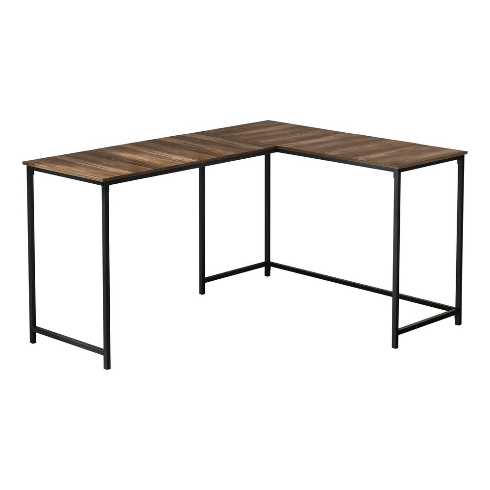 Computer Desk, Home Office, Corner, 58L, L Shape, Work, Laptop, Brown Laminate - Monarch