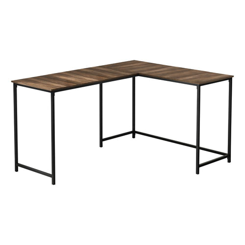 Computer Desk, Home Office, Corner, 58L, L Shape, Work, Laptop, Brown Laminate - Monarch