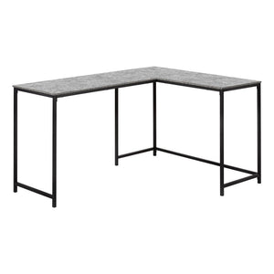 Computer Desk, Home Office, Corner, 58L, L Shape, Work, Laptop, Grey Laminate - Monarch
