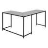 Computer Desk, Home Office, Corner, 58L, L Shape, Work, Laptop, Grey Laminate - Monarch