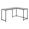 Computer Desk, Home Office, Corner, 58L, L Shape, Work, Laptop, Grey Laminate - Monarch