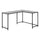 Computer Desk, Home Office, Corner, 58L, L Shape, Work, Laptop, Grey Laminate - Monarch