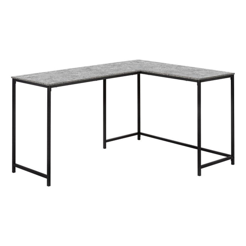 Computer Desk, Home Office, Corner, 58L, L Shape, Work, Laptop, Grey Laminate - Monarch