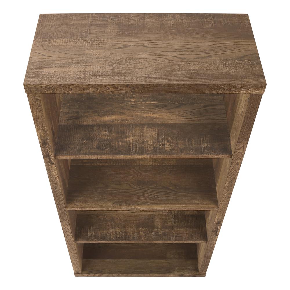 Bookshelf, Bookcase, Etagere, 5 Tier, 48H, Office, Bedroom, Brown Laminate - Monarch