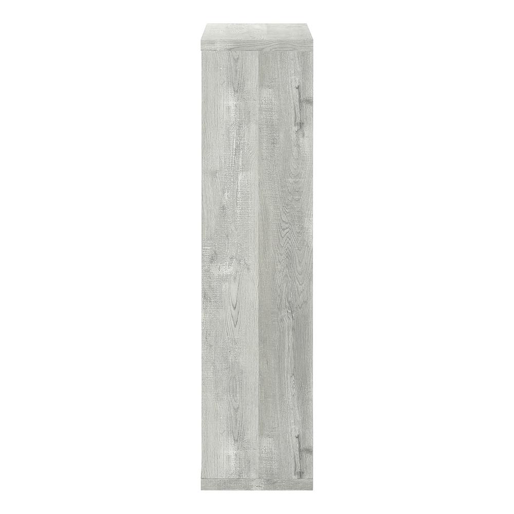 Bookshelf, Bookcase, Etagere, 5 Tier, 48H, Office, Bedroom, Grey Laminate - Monarch