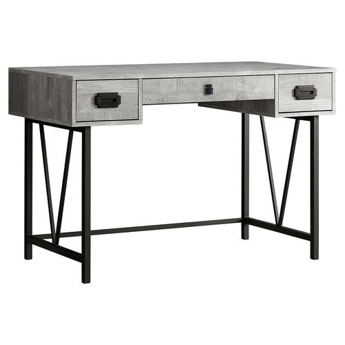 Computer Desk, Home Office, Laptop, Storage Drawers, 48L, Work, Grey Laminate - Monarch