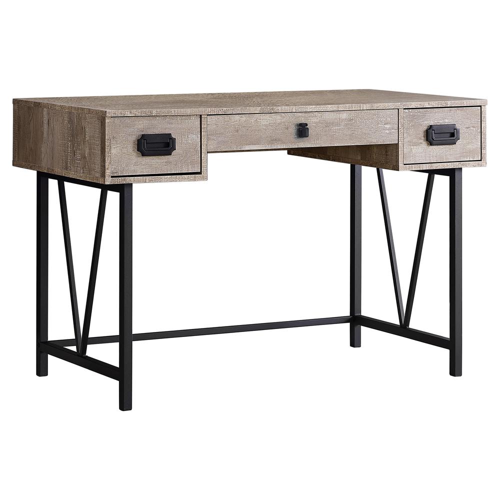 Computer Desk, Home Office, Laptop, Storage Drawers, 48L, Work, Beige Laminate - Monarch