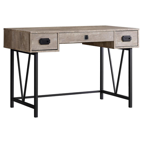 Computer Desk, Home Office, Laptop, Storage Drawers, 48L, Work, Beige Laminate - Monarch
