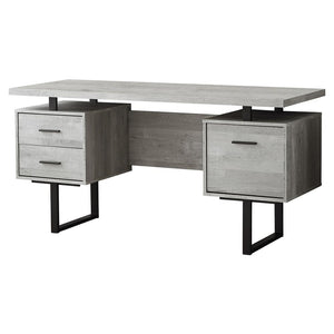 Computer Desk, Home Office, Laptop, Left, Right Set-up, Storage Drawers, 60L - Monarch