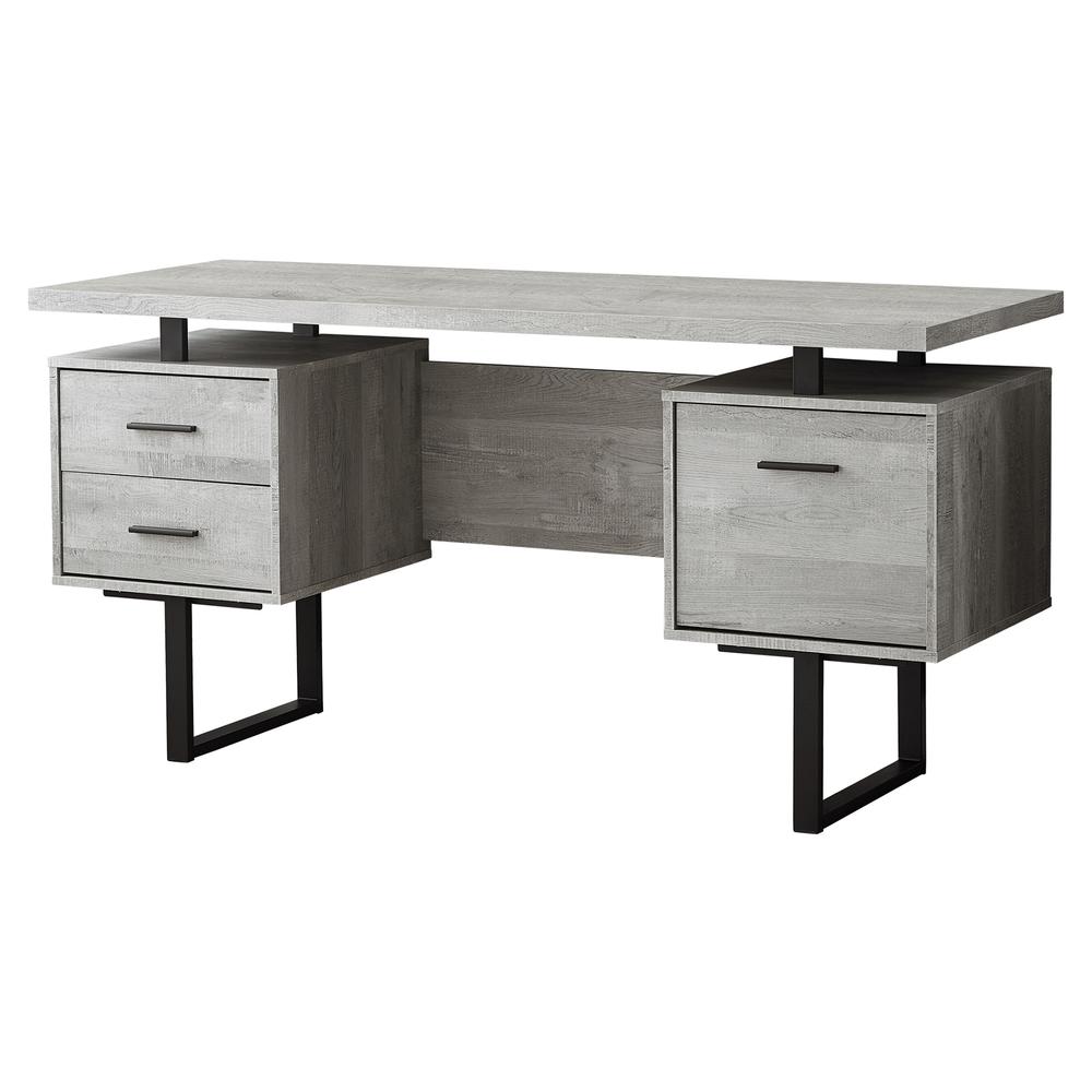 Computer Desk, Home Office, Laptop, Left, Right Set-up, Storage Drawers, 60L - Monarch