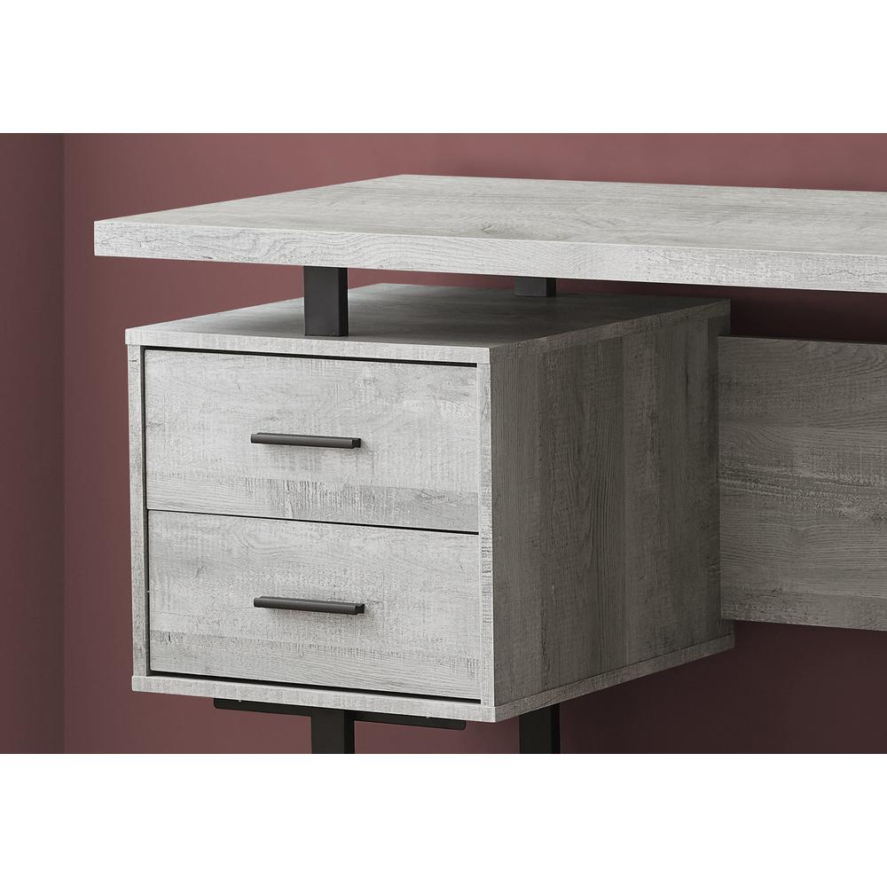 Computer Desk, Home Office, Laptop, Left, Right Set-up, Storage Drawers, 60L - Monarch