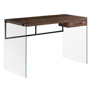 Computer Desk, Home Office, Laptop, Storage Drawers, 48L, Work, Brown Laminate - Monarch