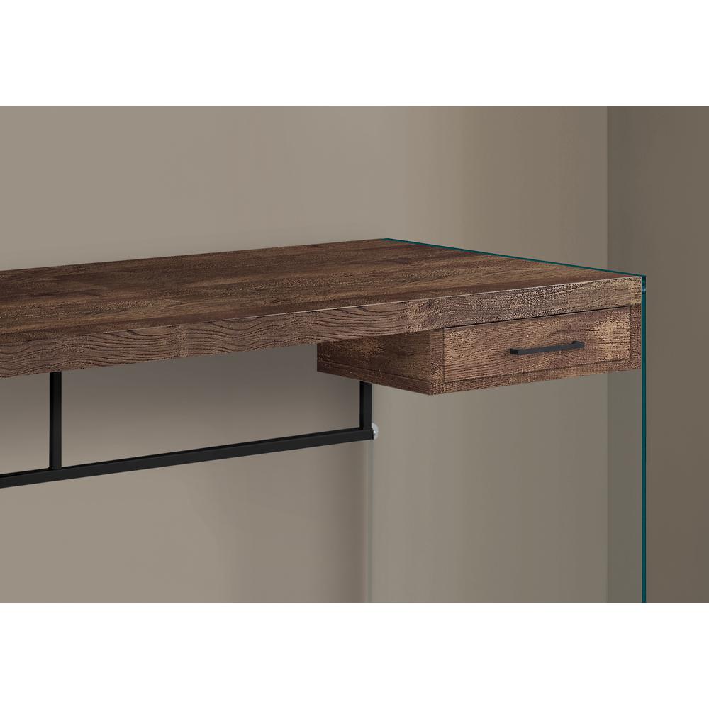 Computer Desk, Home Office, Laptop, Storage Drawers, 48L, Work, Brown Laminate - Monarch