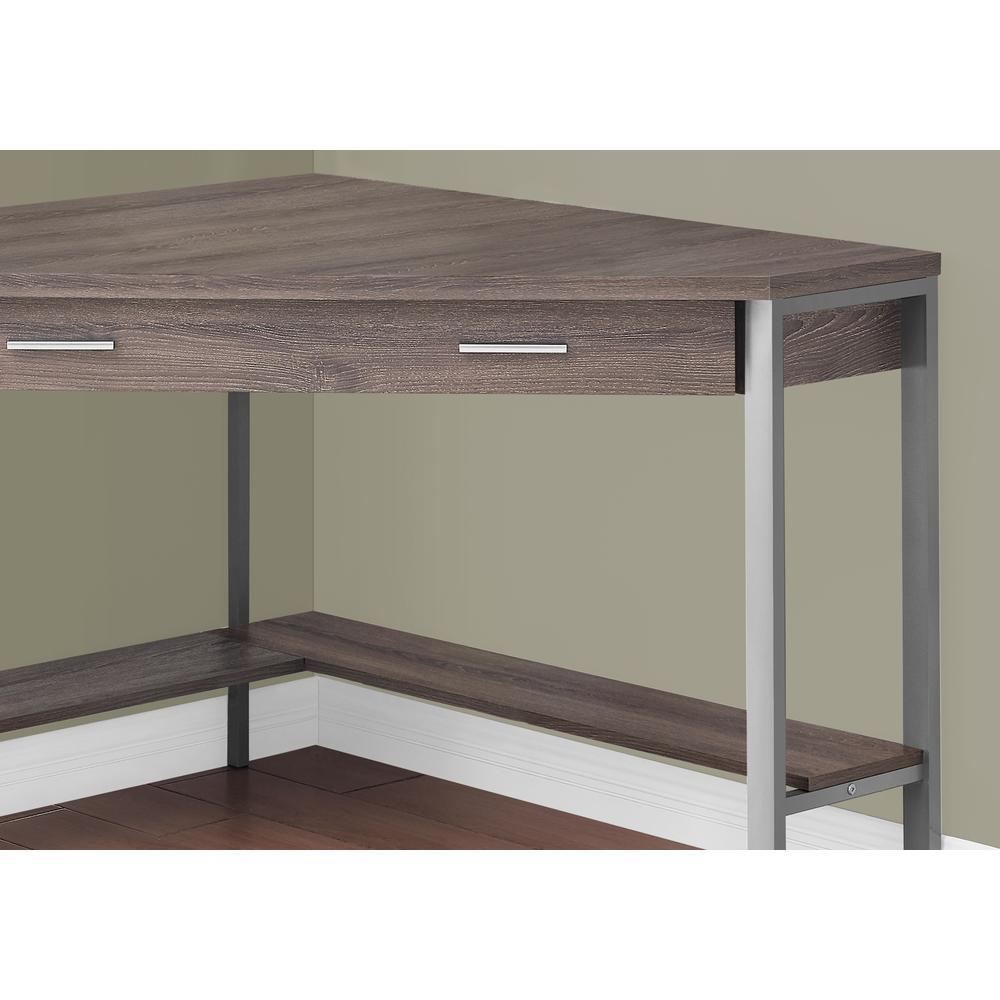 Computer Desk, Home Office, Corner, Storage Drawers, 42L, Work, Laptop - Monarch