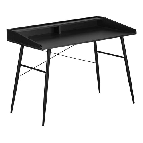 Computer Desk, Home Office, Laptop, Storage Shelves, 48L - Monarch