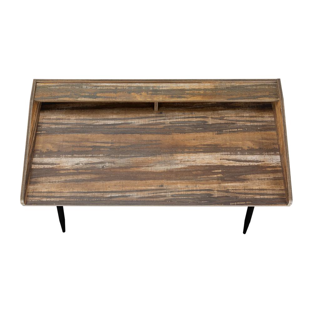 Computer Desk, Home Office, Laptop, Storage Shelves, 48L - Monarch