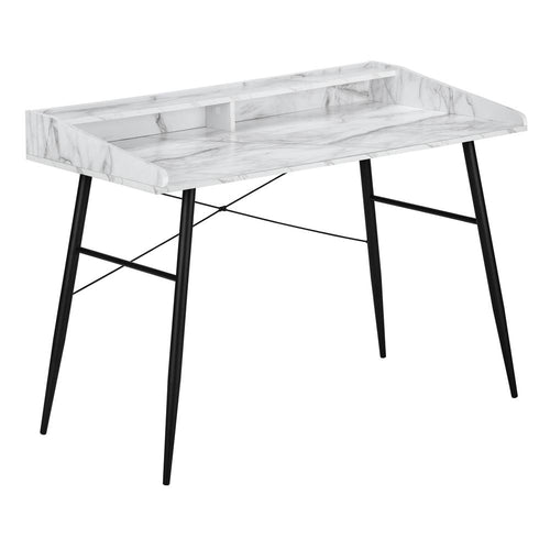 Computer Desk, Home Office, Laptop, Storage Shelves, 48L - Monarch