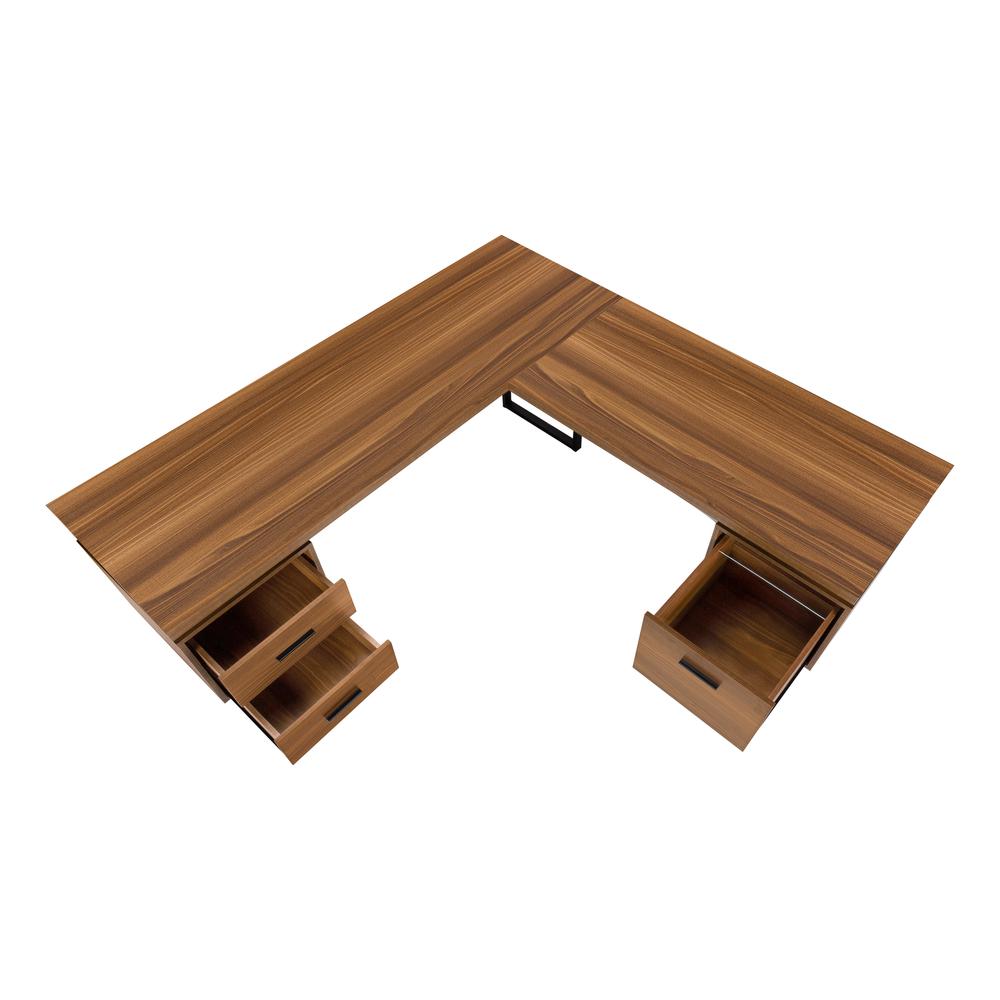 Computer Desk, Home Office, Corner, Left, Right Set-up, Storage Drawers, 70L - Monarch