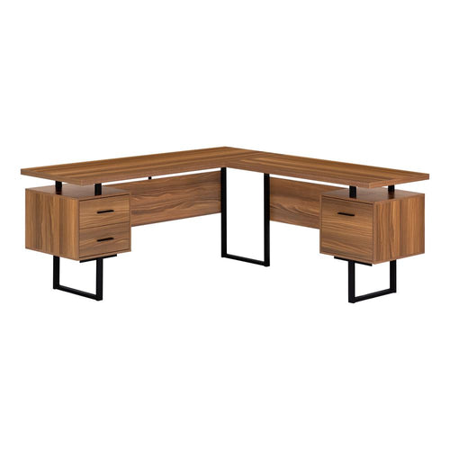 Computer Desk, Home Office, Corner, Left, Right Set-up, Storage Drawers, 70L - Monarch