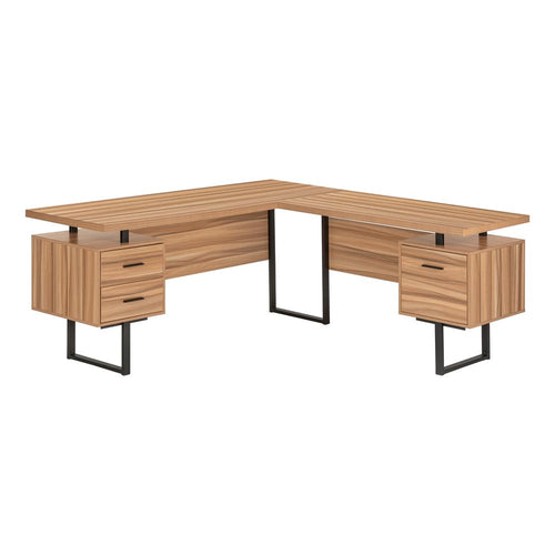 Computer Desk, Home Office, Corner, Left, Right Set-up, Storage Drawers, 70L - Monarch