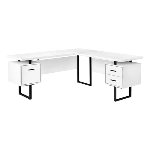 Computer Desk, Home Office, Corner, Left, Right Set-up, Storage Drawers, 70L - Monarch