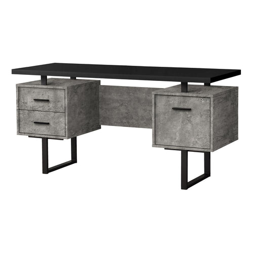 Computer Desk, Home Office, Laptop, Left, Right Set-up, Storage Drawers, 60L - Monarch