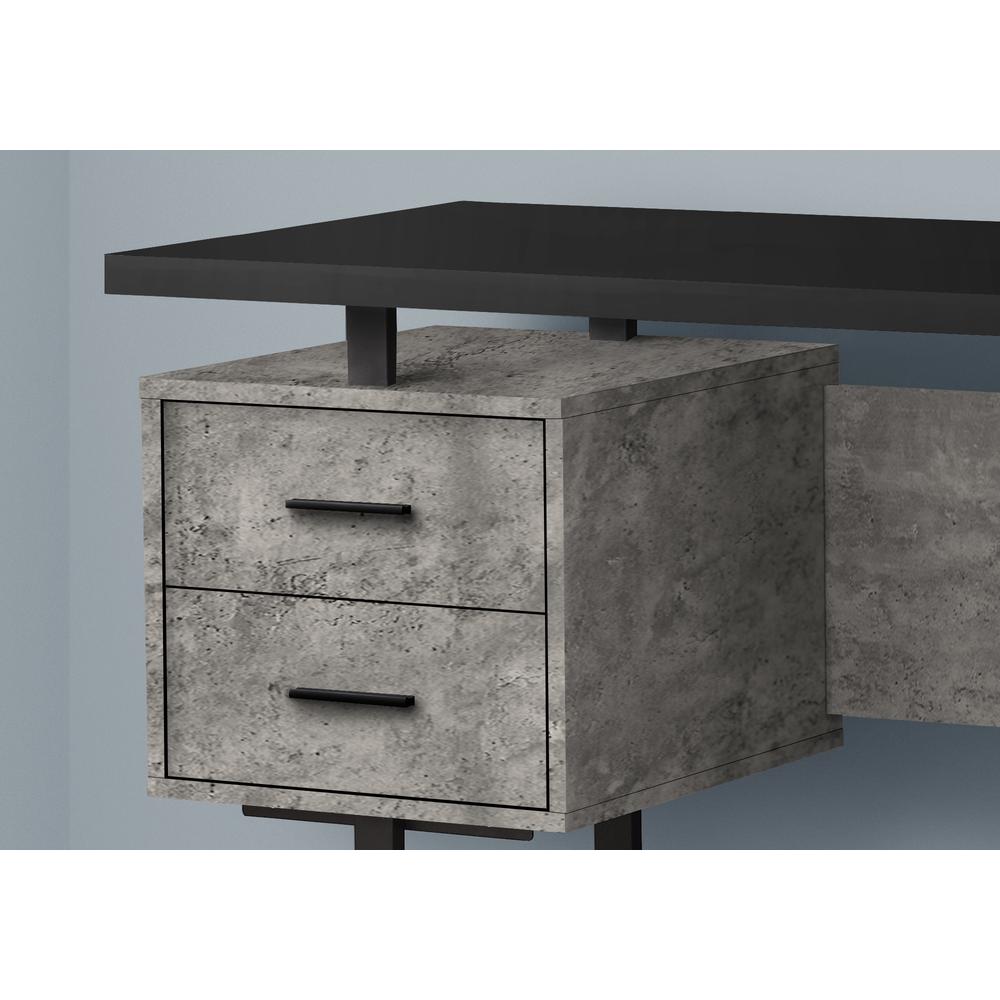 Computer Desk, Home Office, Laptop, Left, Right Set-up, Storage Drawers, 60L - Monarch