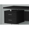 Computer Desk, Home Office, Laptop, Left, Right Set-up, Storage Drawers, 60L - Monarch