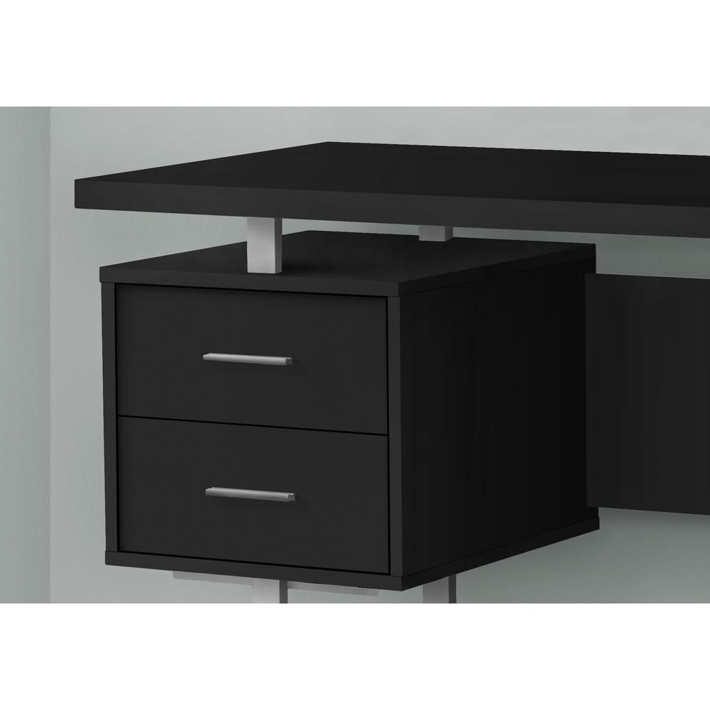 Computer Desk, Home Office, Laptop, Left, Right Set-up, Storage Drawers, 60L - Monarch