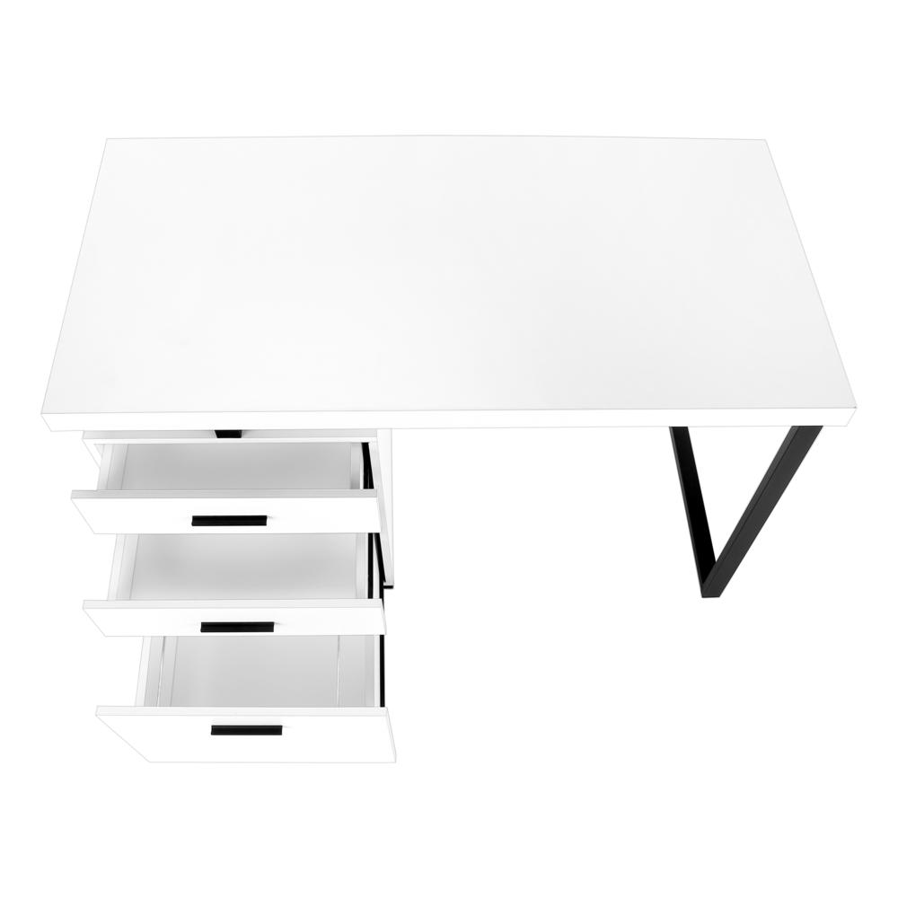 Computer Desk, Home Office, Laptop, Left, Right Set-up, Storage Drawers, 48L - Monarch