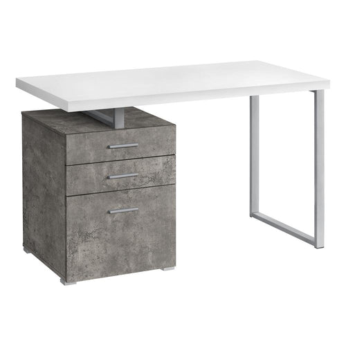 Computer Desk, Home Office, Laptop, Left, Right Set-up, Storage Drawers, 48L - Monarch