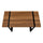 Computer Desk, Home Office, Laptop, 48L, Work, Walnut Laminate, Black - Monarch