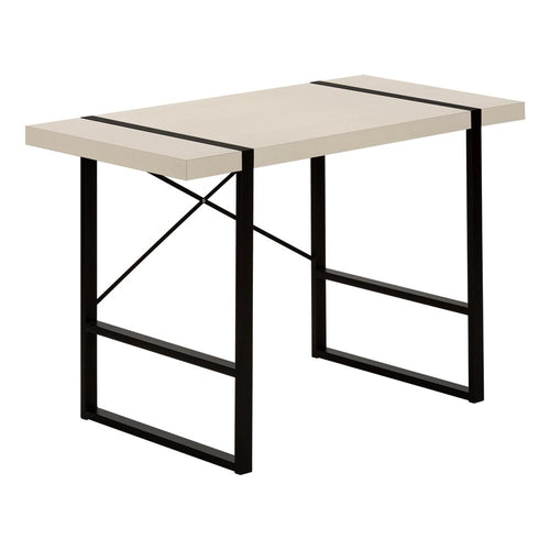 Computer Desk, Home Office, Laptop, 48L, Work, Beige Laminate, Black - Monarch