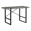 Computer Desk, Home Office, Laptop, 48L, Work, Grey Laminate, Black - Monarch