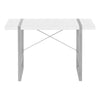 Computer Desk, Home Office, Laptop, 48L, Work, White Laminate, Grey - Monarch