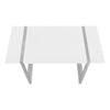 Computer Desk, Home Office, Laptop, 48L, Work, White Laminate, Grey - Monarch