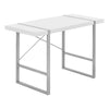 Computer Desk, Home Office, Laptop, 48L, Work, White Laminate, Grey - Monarch