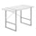 Computer Desk, Home Office, Laptop, 48L, Work, White Laminate, Grey - Monarch