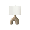 25''H, Table Lamp, Brown Ceramic, Ivory / Cream Shade, Contemporary, Modern - Monarch