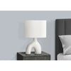 25''H, Table Lamp, White Ceramic, Ivory / Cream Shade, Contemporary, Modern - Monarch
