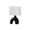25''H, Table Lamp, Black Ceramic, Ivory / Cream Shade, Contemporary, Modern - Monarch