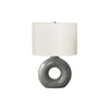 Lighting, 24''H, Table Lamp, Dark Grey Ceramic, Ivory / Cream Shade, Contemporary - Monarch