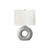 24''H, Table Lamp, Grey Ceramic, Ivory / Cream Shade, Contemporary, Modern - Monarch