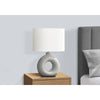 24''H, Table Lamp, Grey Ceramic, Ivory / Cream Shade, Contemporary, Modern - Monarch
