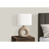 24''H, Table Lamp, Brown Ceramic, Ivory / Cream Shade, Contemporary, Modern - Monarch