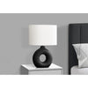 24''H, Table Lamp, Black Ceramic, Ivory / Cream Shade, Contemporary, Modern - Monarch