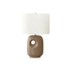 26''H, Table Lamp, Brown Ceramic, Ivory / Cream Shade, Contemporary, Modern - Monarch