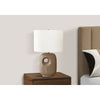 26''H, Table Lamp, Brown Ceramic, Ivory / Cream Shade, Contemporary, Modern - Monarch